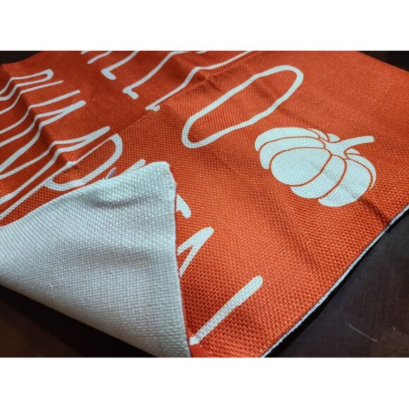 Pumpkin Decorative Pillow Cover Case Farmhouse Cottage Thanksgiving Fall Decor - Picture 10 of 11